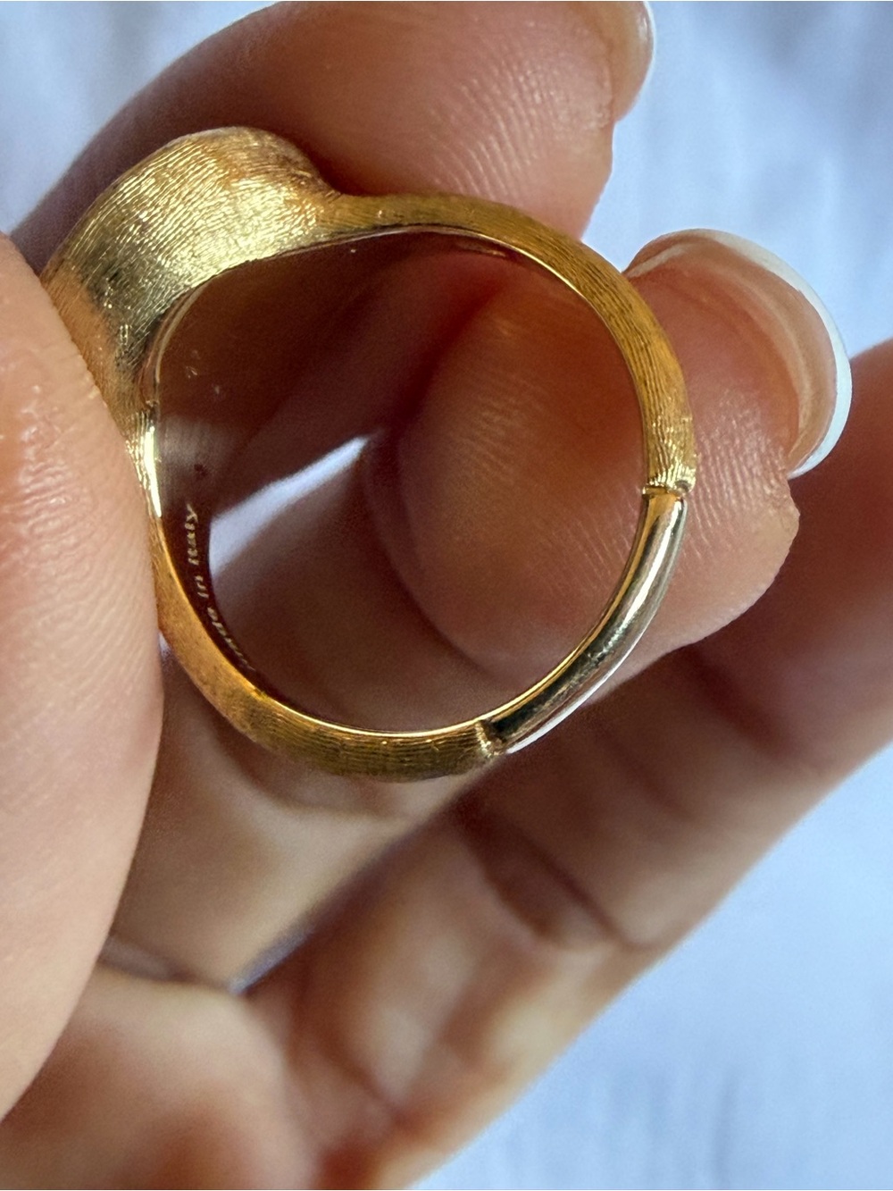 Marco Bicego Jaipur 18K Yellow Gold Green Tourmaline Rose Cut Ring Size 4.25 - Picture 16 of 16